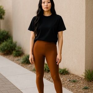 Mind Body and Spirit Yoga Pants – Tan / Light Brown – Size XS